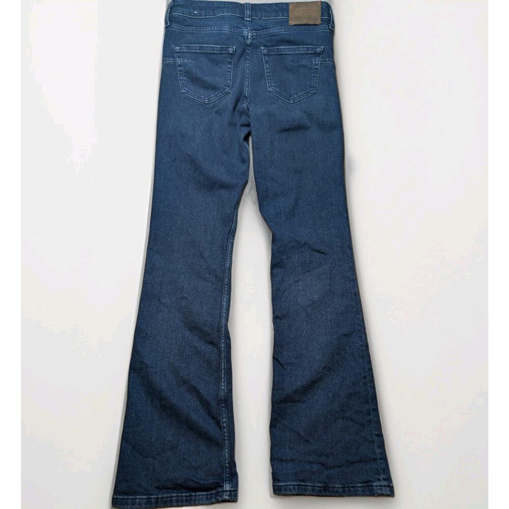 Zara Womens 6 Blue Dark Wash Denim Bootcut Flair Leg Jeans Western Y2K